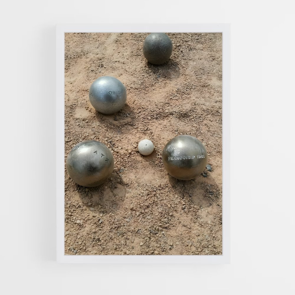 Poster Boules de Fer – affiche Pétanque (vue 3)